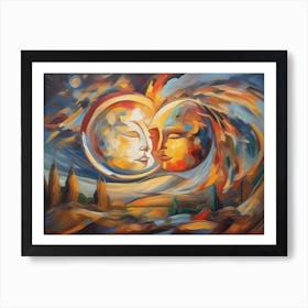 Sun and Moon 9 Art Print