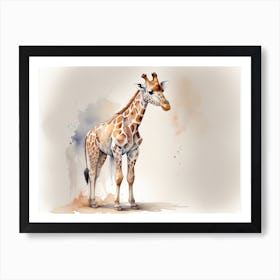 Watercolor Giraffe Art Print