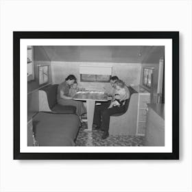 Family Of Rohr Aircrafts Worker In Their Trailer Home At The Fsa (Farm Security Administration) Camp For Defense Art Print