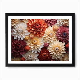 Paper Flower Wall Art Art Print