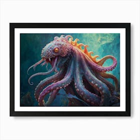 Mythical Tentacle Beast Octopode Art Print