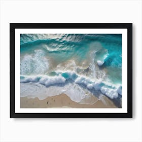 Aerial View Of A Beach Art Print