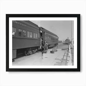 Untitled Photo, Possibly Related To Passenger, Alighting From Morning Train, Montrose, Colorado By Russell Lee Art Print