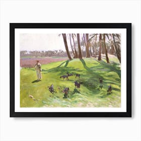 Landscape With Goatherd, John Singer Sargent Art Print
