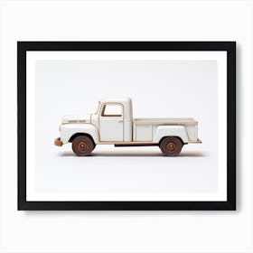 Toy Car Vintage Farm Truck White Art Print