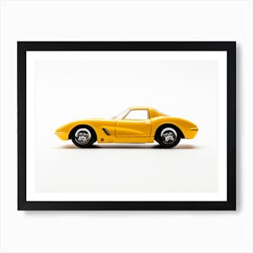 Toy Car 55 Corvette Yellow Art Print