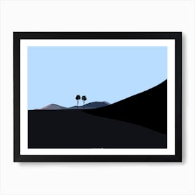 Lanzarote, Walking on the Moon, Plams, Volcanos Art Print