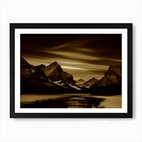 Night In The Mountains 4 Art Print