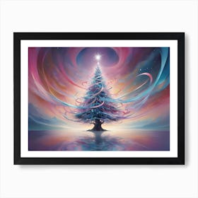 Abstract Art Christmas Tree Art Print