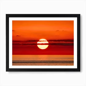 Sunset Over The Ocean Art Print