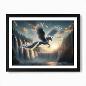 Magical Unicorn Bird Art Print