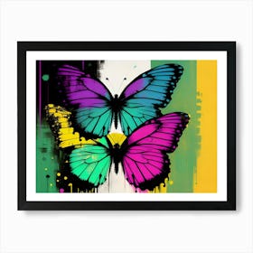 Butterfly Splatter 11 Art Print