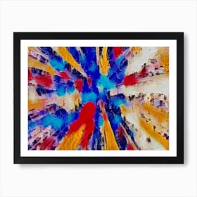 Colourful Abstract Forest Canopy Art Print