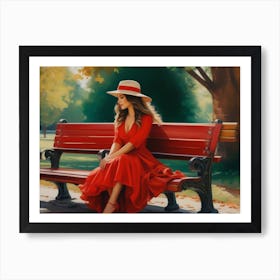 Red Dress Art Print