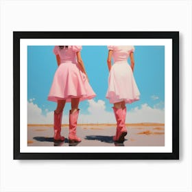 Girly Vintage Western Print Art Print