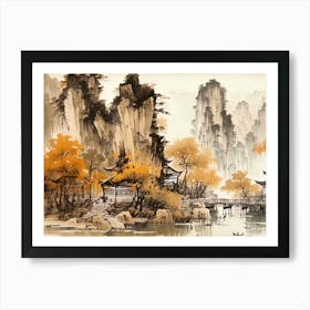 Chinese Landscape Painting 8 Art Print