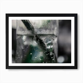 Close Up Of Glass With Sparkling Water In It Art Print