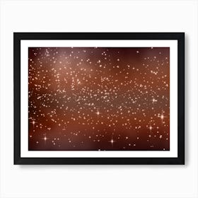 Light Brown Tone Shining Star Background Art Print