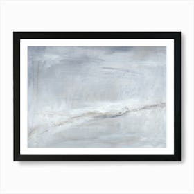 Intrigue - Soft Gray Neutral Muted Abstract Painting Art Art Print