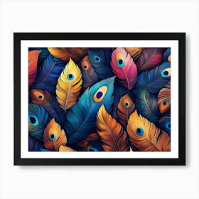 Peacock Feathers 2 Art Print