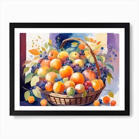 Basket Of Fruit 4 Art Print