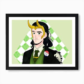 Loki Cartoonist Art 🎨 Art Print