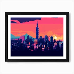 Taipei Skyline 4 Art Print