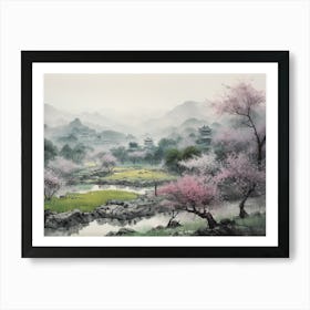 Chinese Cherry Blossoms Art Print