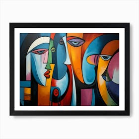 Men And Women With Different Shapes Of Faces Art Print