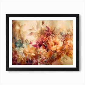 Abstract Floral Painting 1 Art Print