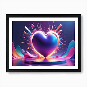 Colorful Heart Creative Art Print 7 Art Print