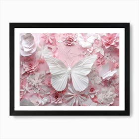 Paper Butterflies 1 Art Print