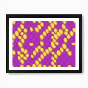 Purple And Yellow Seamless Pattern background 1 Art Print