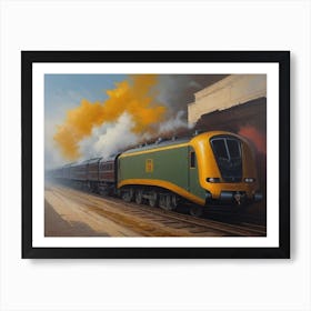 Steam Train At The Station Art Print