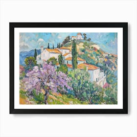 Village On A Hill 1 Art Print