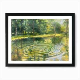 Pond In The Woods Art Print