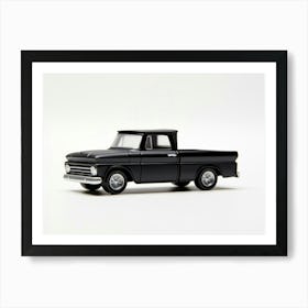 Toy Car 62 Chevy Pickup Black Art Print