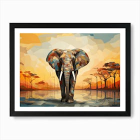 Elephant Painting Poster