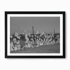 Paper Blown Against The Fence By The High West Texas Wind During The San Angelo Fat Stock Show, San Angelo Art Print