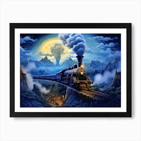 Train In The Night Art Print