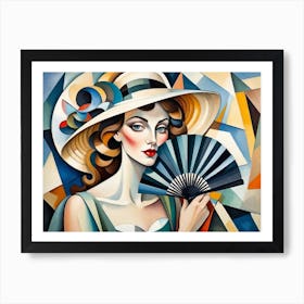 Hat And Fan 9 Art Print