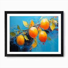 Oranges On A Branch Art Print