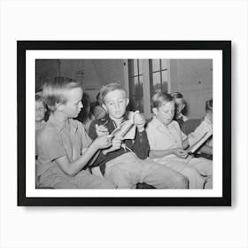 Young Boys Singing At Sunday School At The Community House At The Casa Grande Valley Farms, Pinal County Art Print