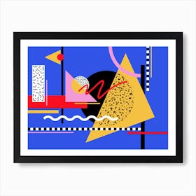 Memphis Pattern Retro 80s Art Shapes Art Print