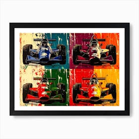 Types Of Auto Racing Cars - 4 Racing Art Print