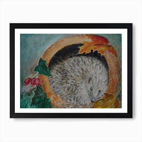 Animal Wall Art, Hedgehog Vibrant Expressions Art Print