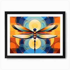 Dragonfly Geometric Wandering Gilder 1 Art Print