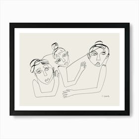 People, Light Grey Art Print