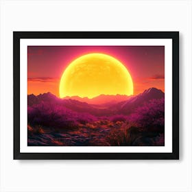 Sunset In The Mountains 58 Art Print