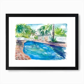 Magic Blue Pool In Key West Art Print
